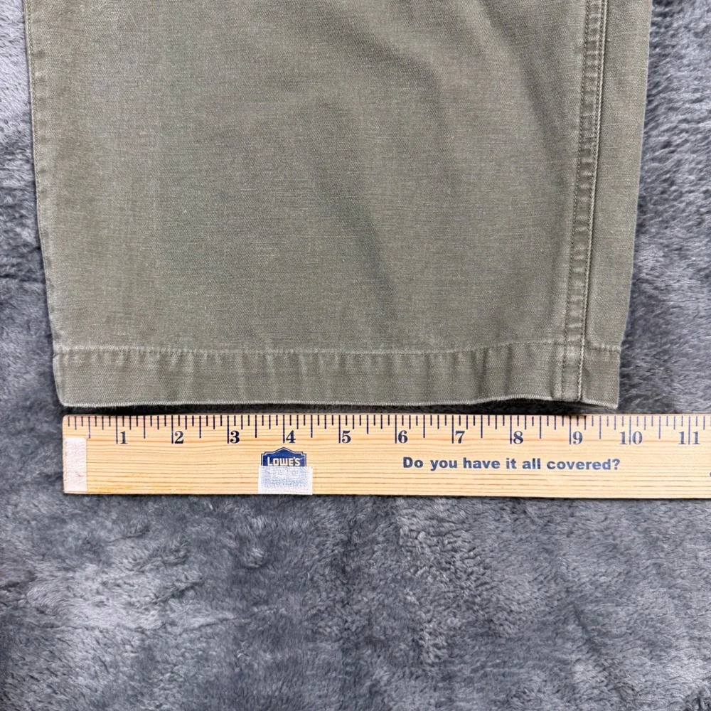 Phys.Sci. Carpenter Pants Mens 38x30 Olive Green Utility Workwear‎ Relaxed Fit